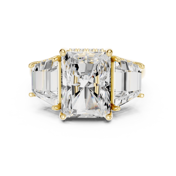 Opaline Round Cut Cluster Lab Grown Diamond Ring