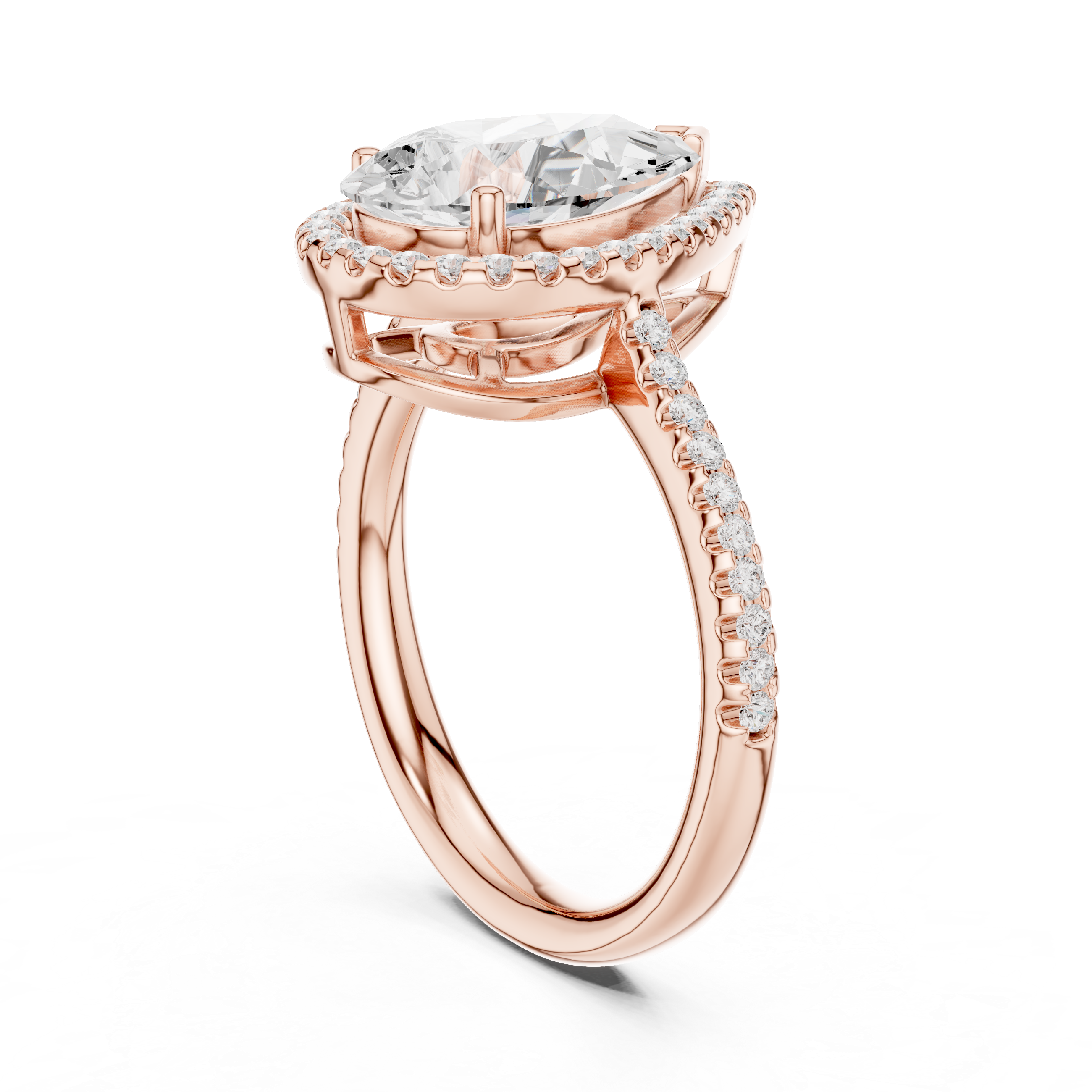 Lumina Princess Cut Three Stone Lab Grown Diamond Ring
