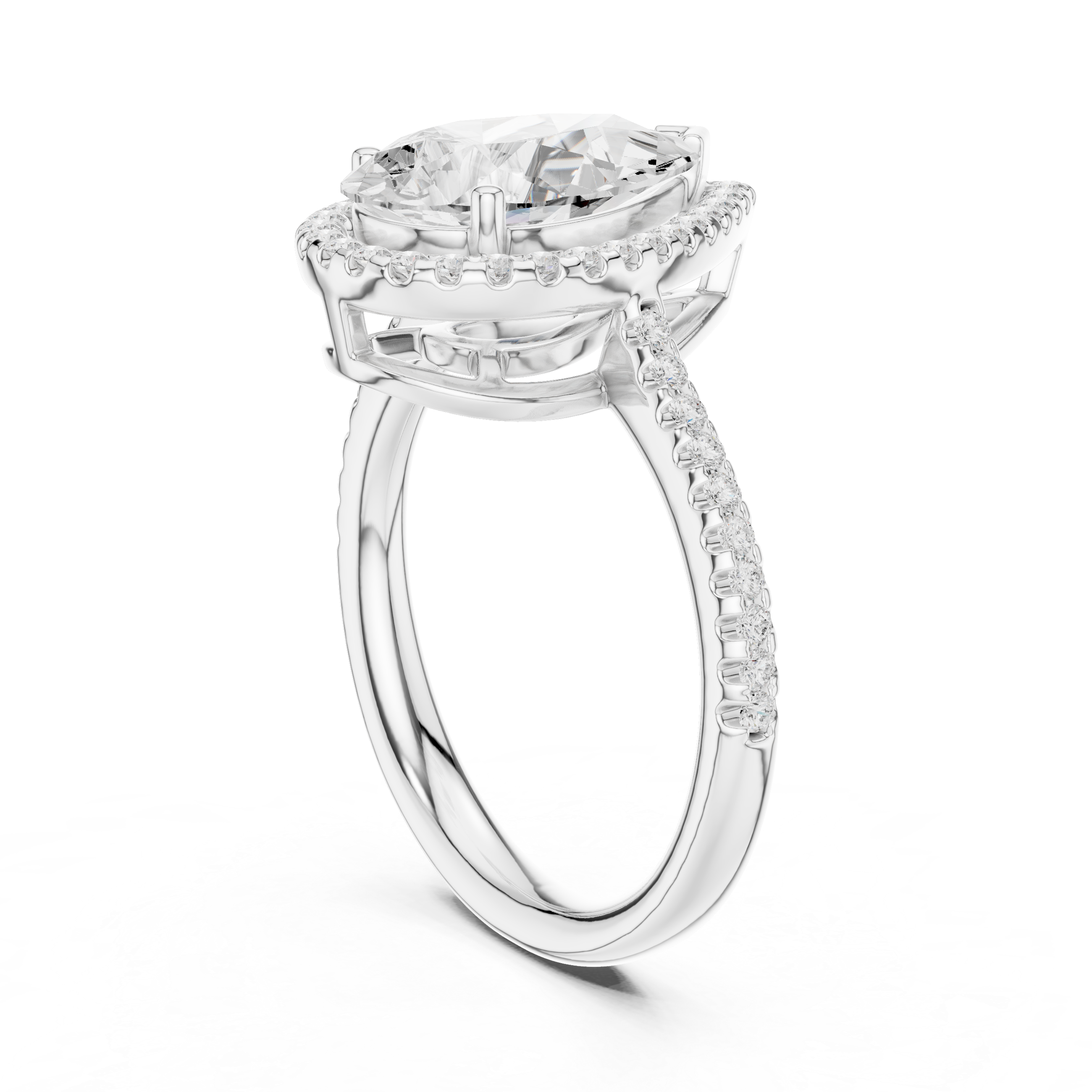 Lumina Princess Cut Three Stone Lab Grown Diamond Ring