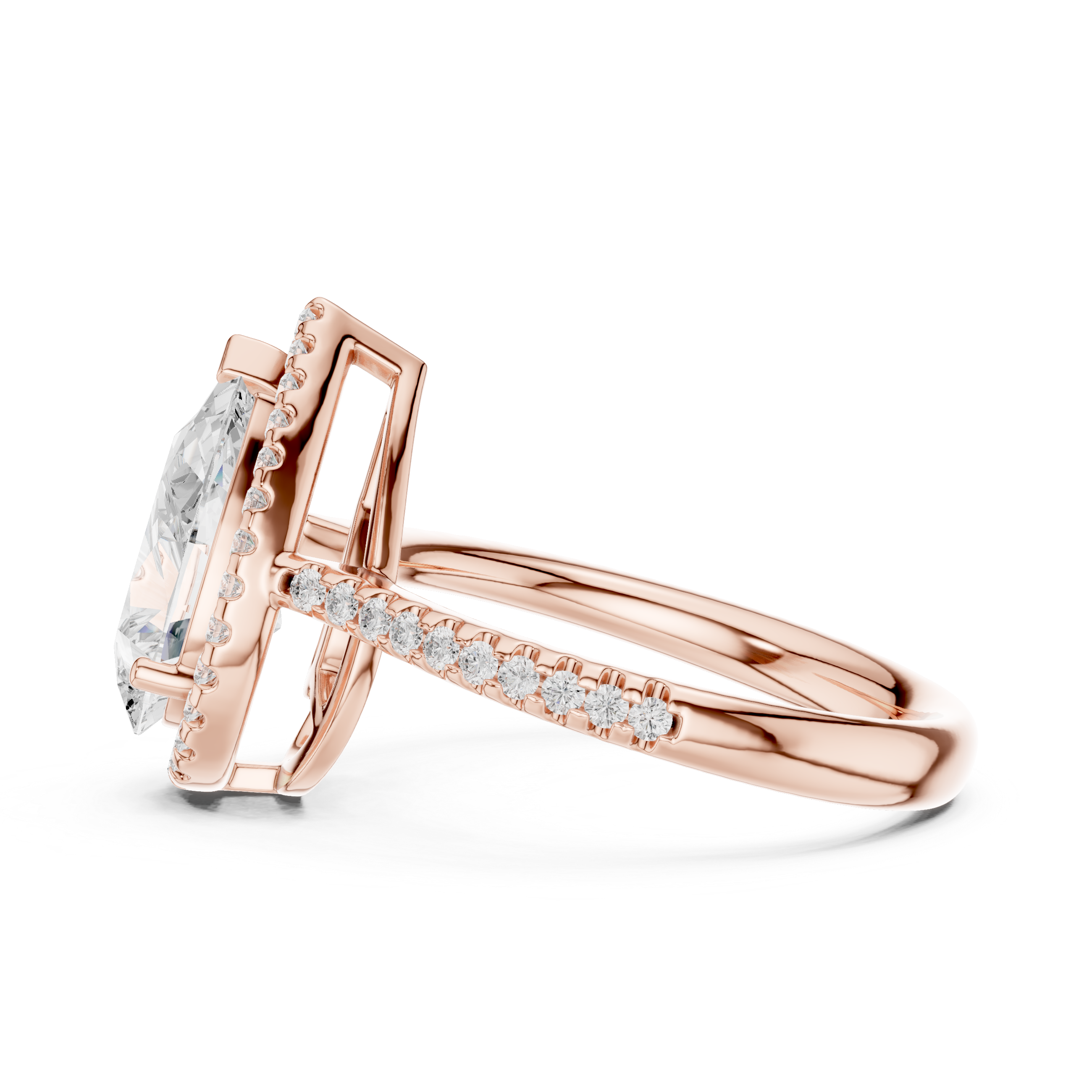 Lumina Princess Cut Three Stone Lab Grown Diamond Ring