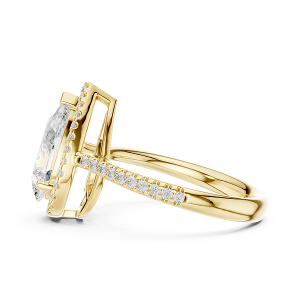 Lumina Princess Cut Three Stone Lab Grown Diamond Ring