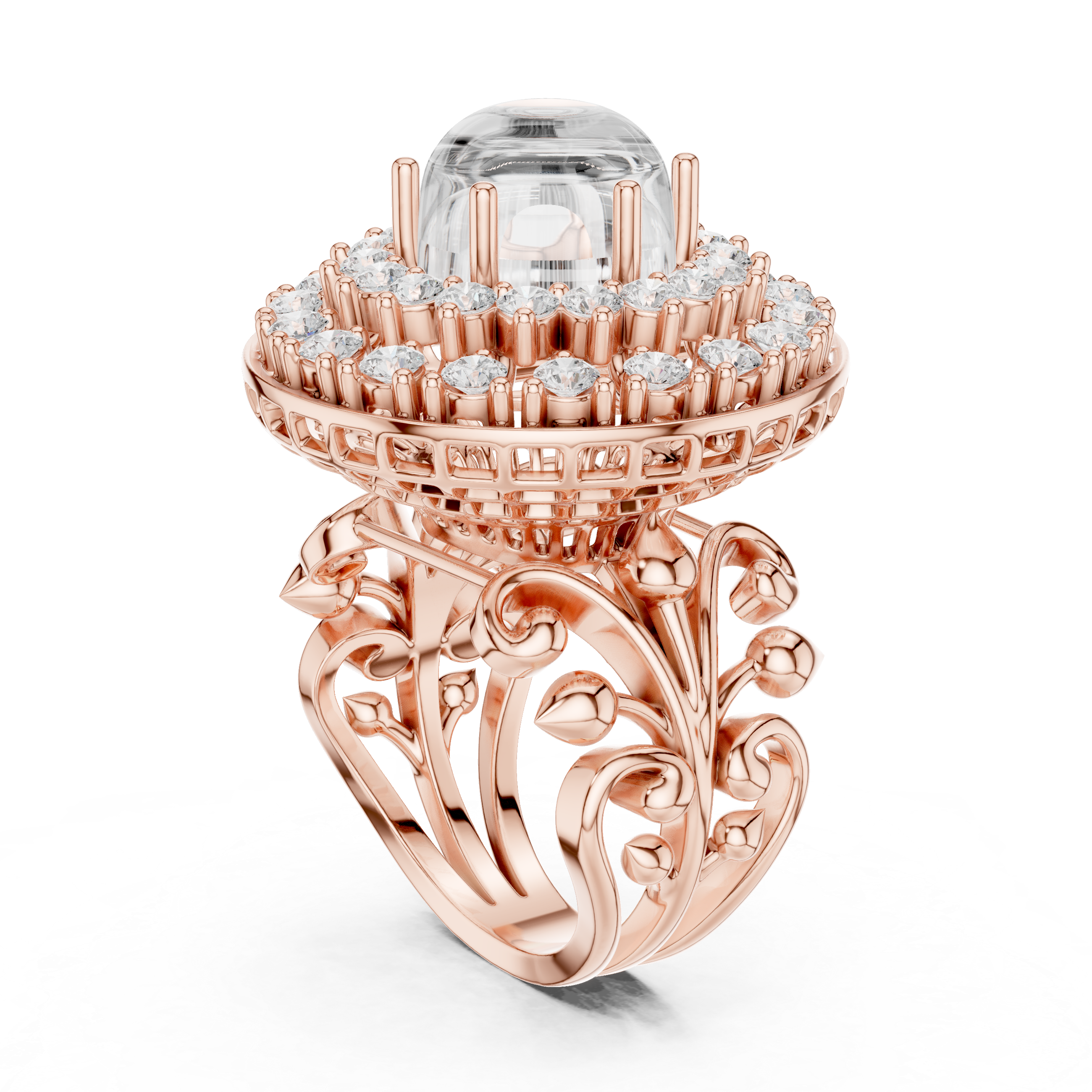 Kira Princess Cut Halo Lab Grown Diamond Ring