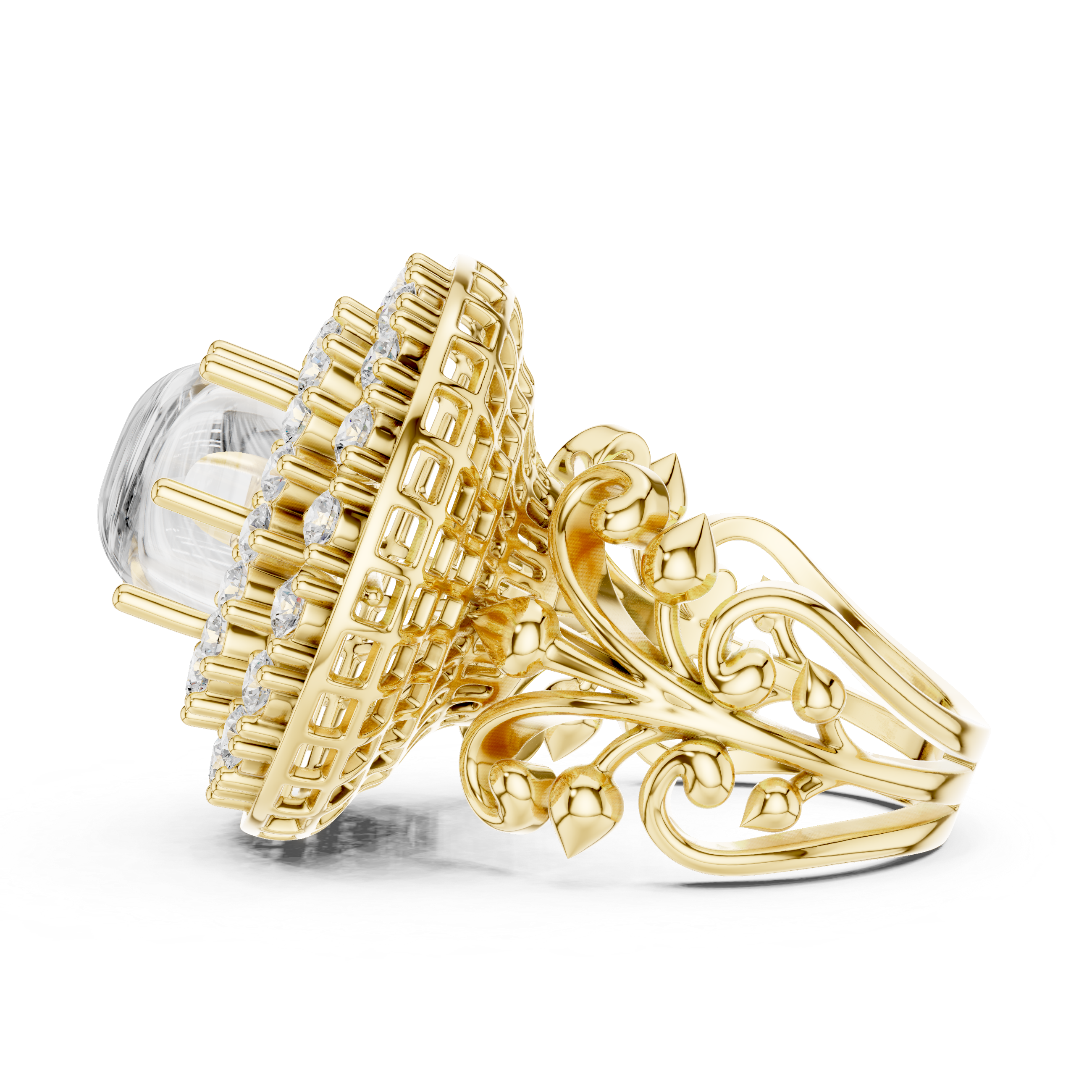 Kira Princess Cut Halo Lab Grown Diamond Ring