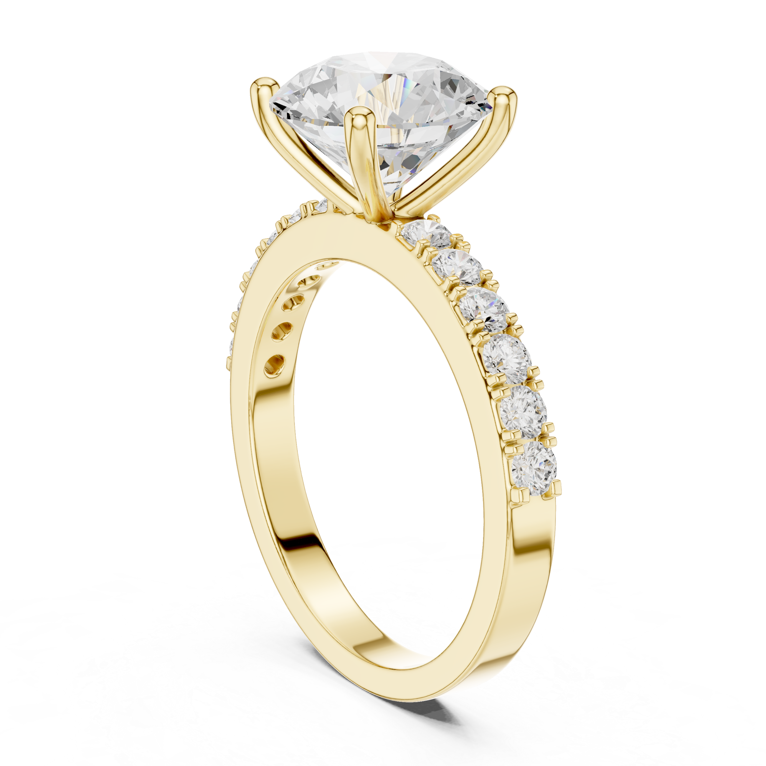 Aria Radiant Cut Three Stone Lab Grown Diamond Ring