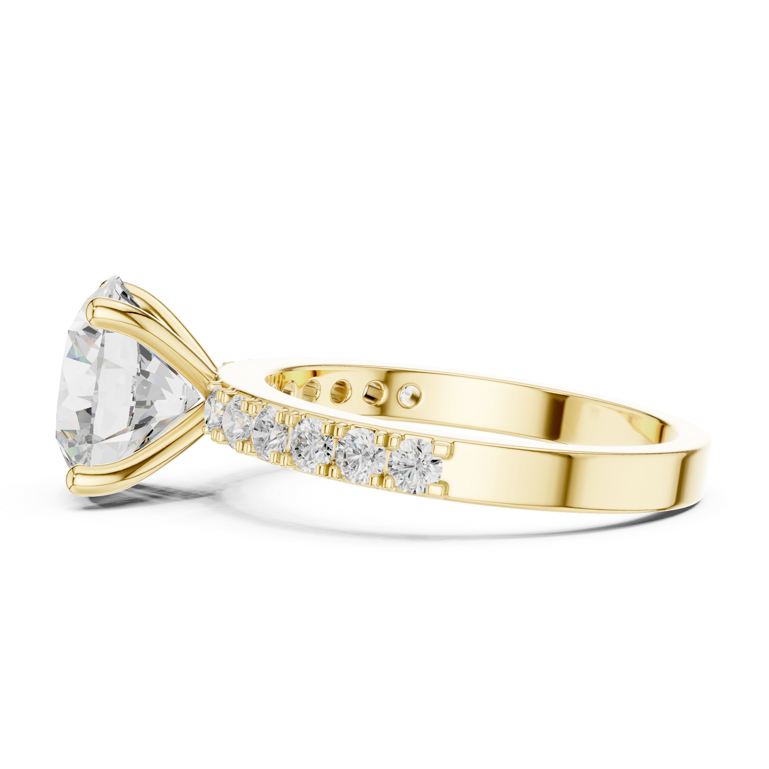 Aria Radiant Cut Three Stone Lab Grown Diamond Ring