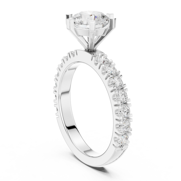 Zoya Cushion Cut Twisted Band Lab Grown Diamond Ring