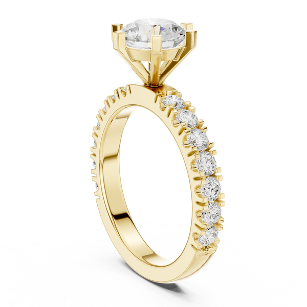 Zoya Cushion Cut Twisted Band Lab Grown Diamond Ring
