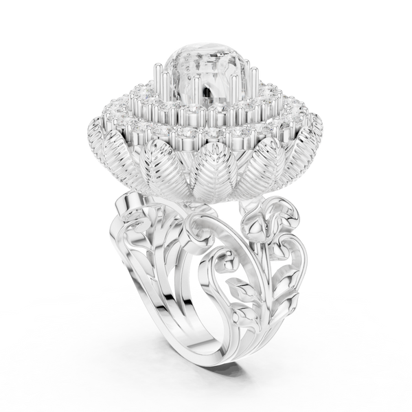 Bespoke Open Cuff Contemporary Lab Grown Diamond Ring