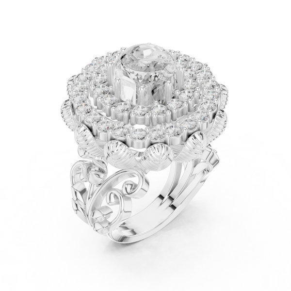 Bespoke Open Cuff Contemporary Lab Grown Diamond Ring