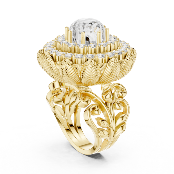 Bespoke Open Cuff Contemporary Lab Grown Diamond Ring