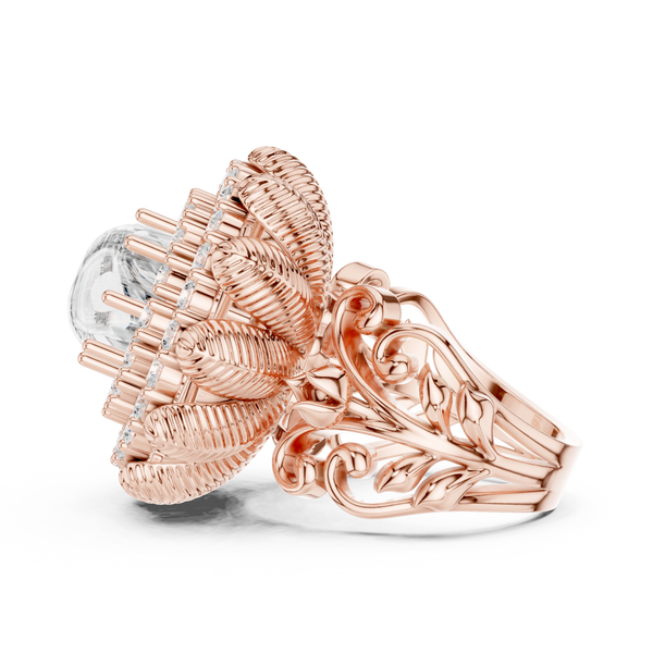 Bespoke Open Cuff Contemporary Lab Grown Diamond Ring