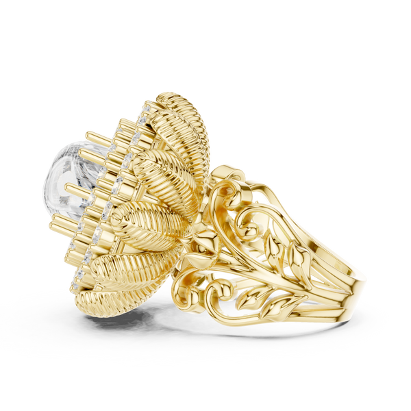 Bespoke Open Cuff Contemporary Lab Grown Diamond Ring