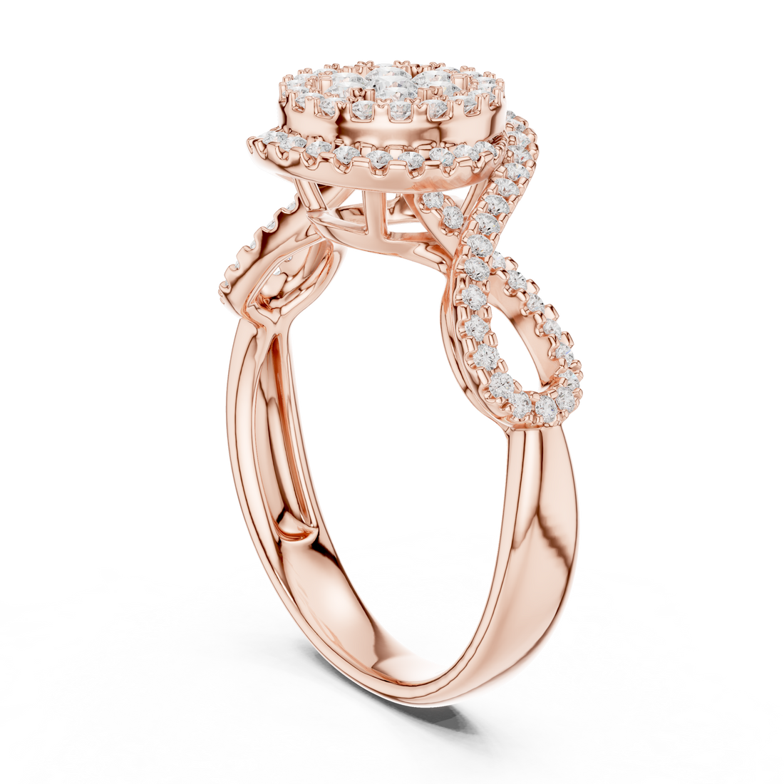 Sunrise Crest Lab Grown Diamond Ring