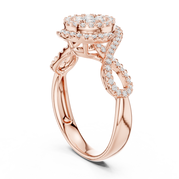 Sunrise Crest Lab Grown Diamond Ring