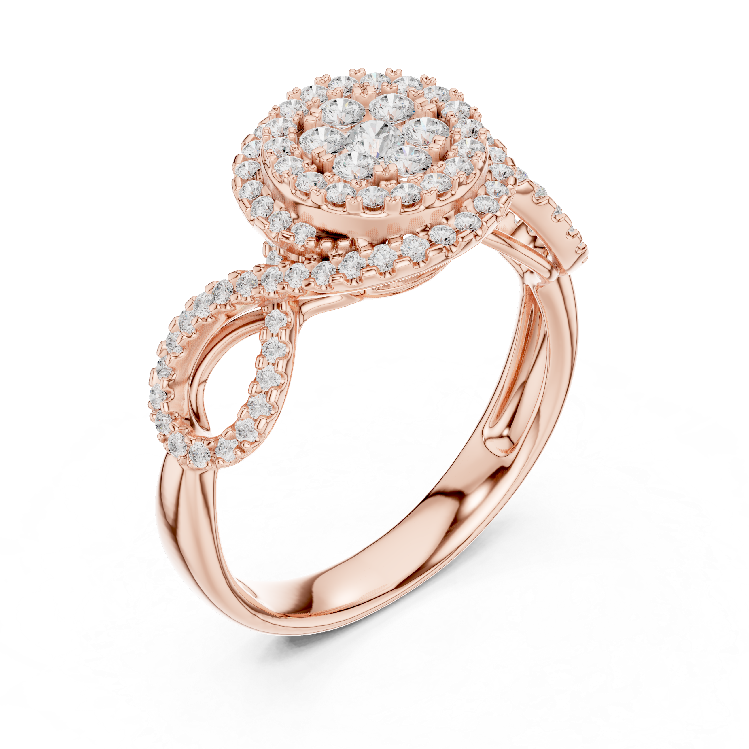 Sunrise Crest Lab Grown Diamond Ring