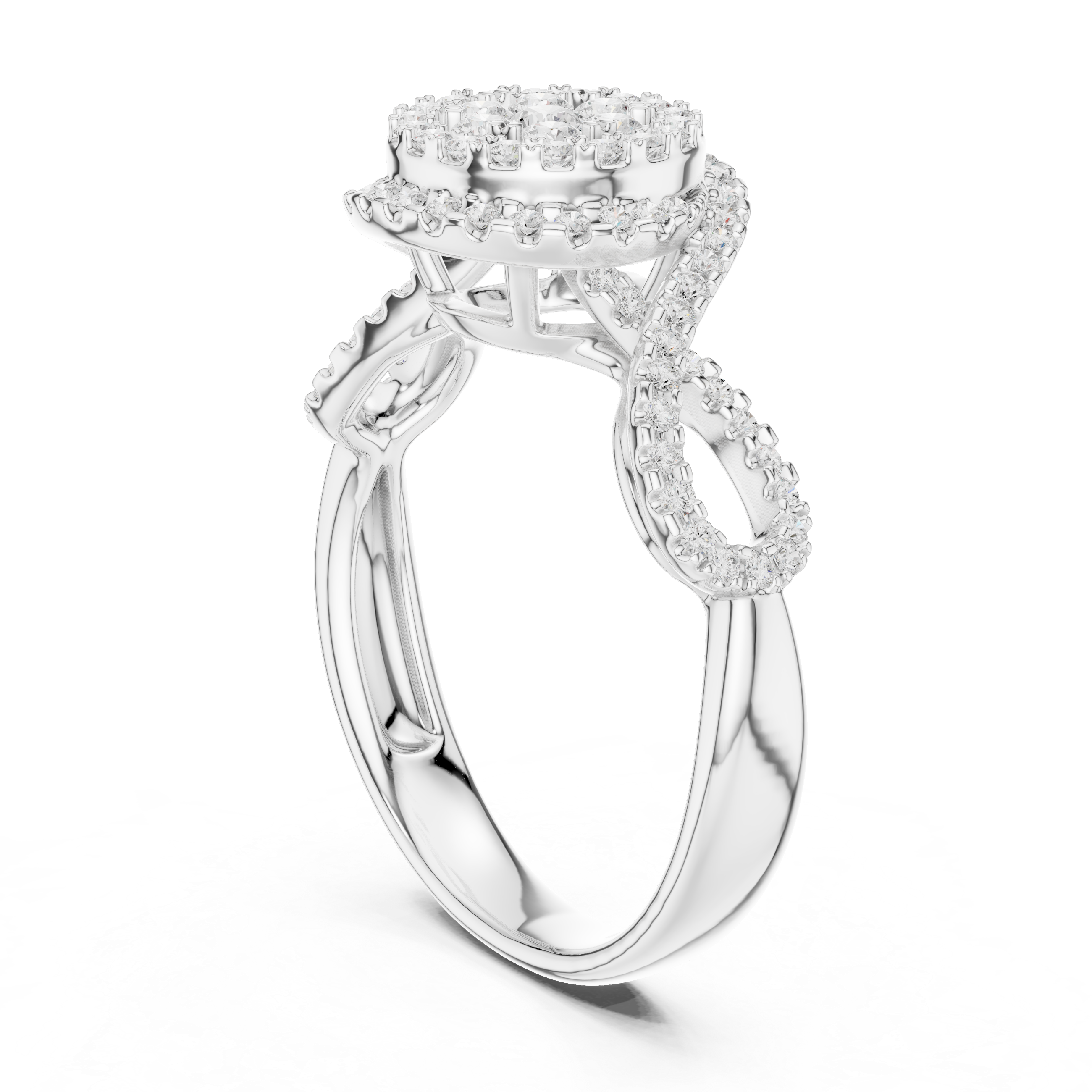 Sunrise Crest Lab Grown Diamond Ring