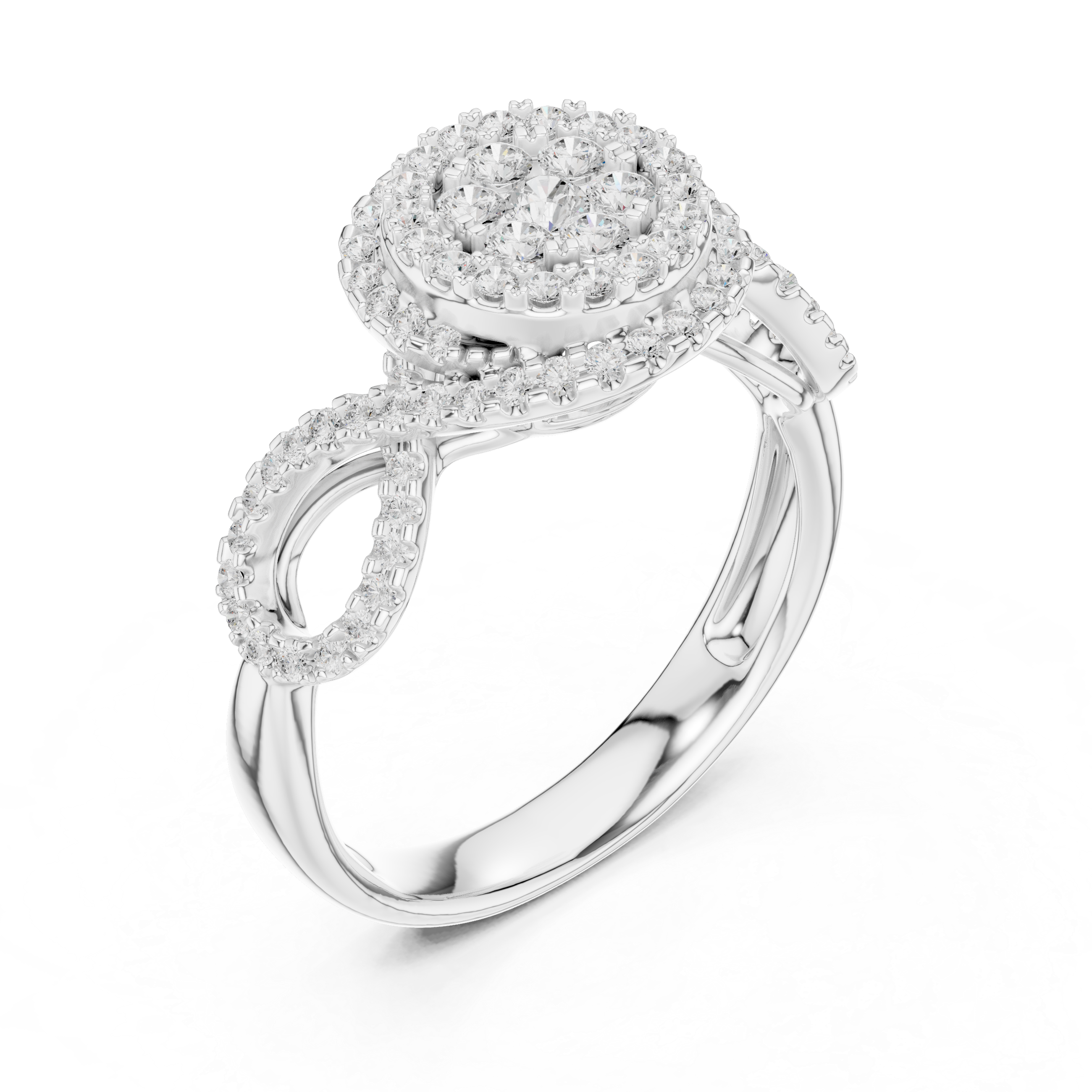 Sunrise Crest Lab Grown Diamond Ring