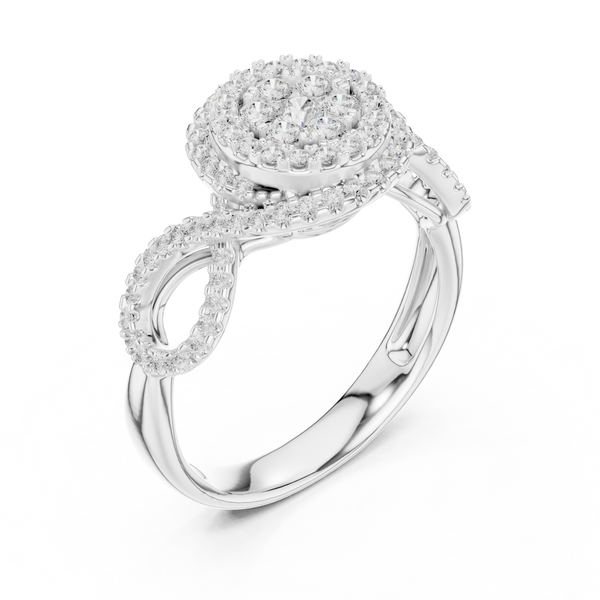Sunrise Crest Lab Grown Diamond Ring