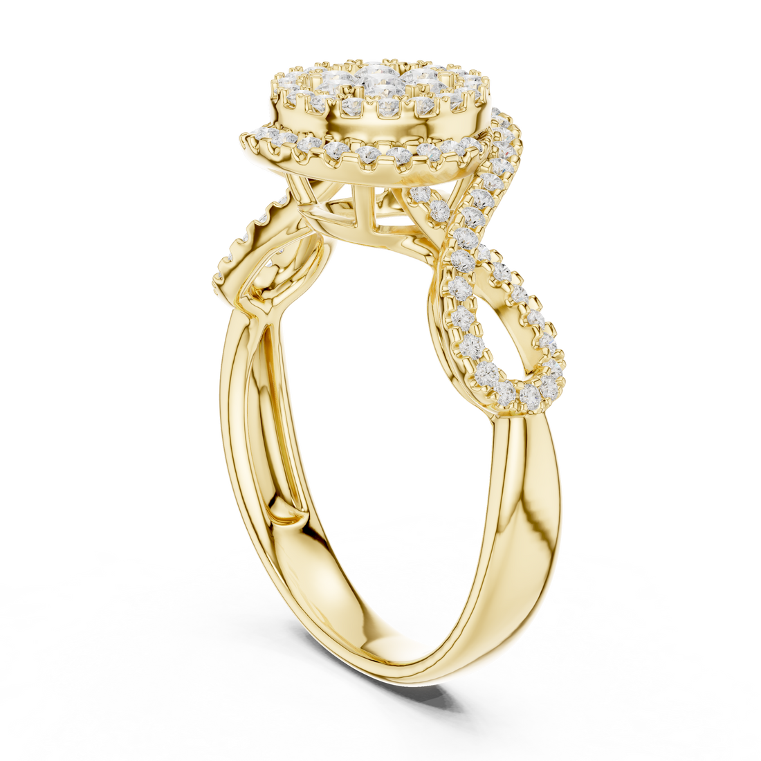 Sunrise Crest Lab Grown Diamond Ring