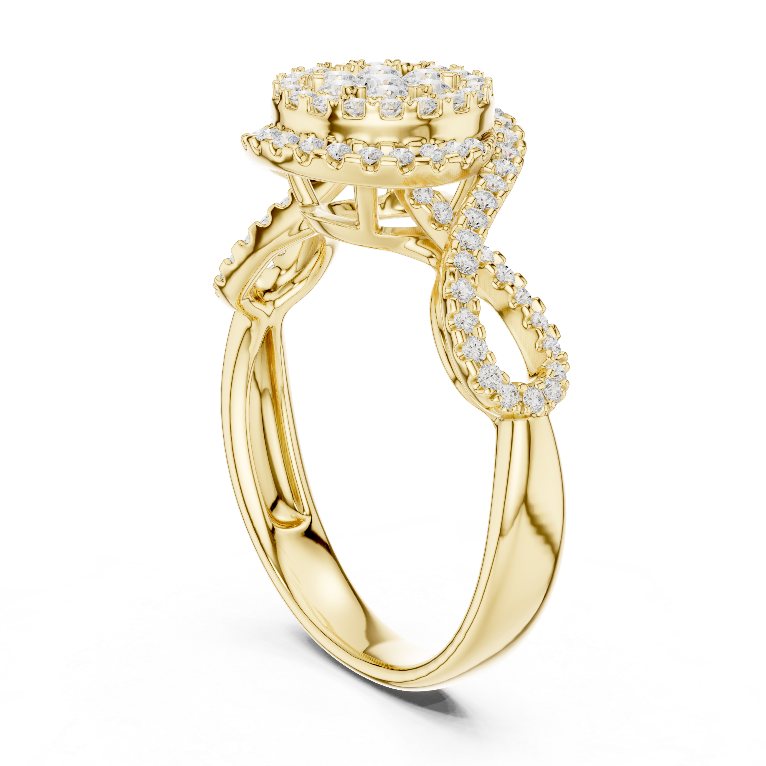 Sunrise Crest Lab Grown Diamond Ring