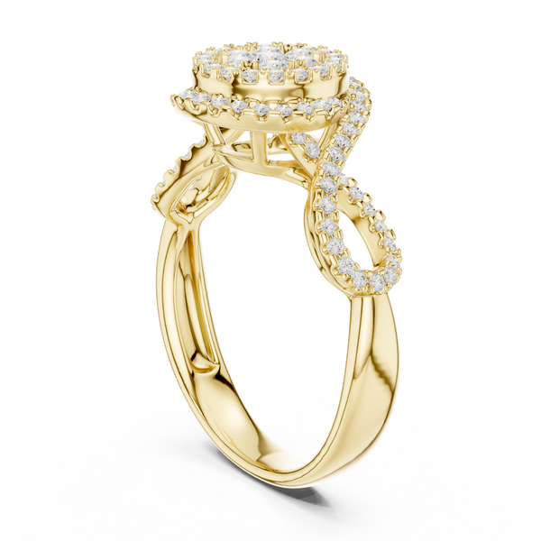 Sunrise Crest Lab Grown Diamond Ring