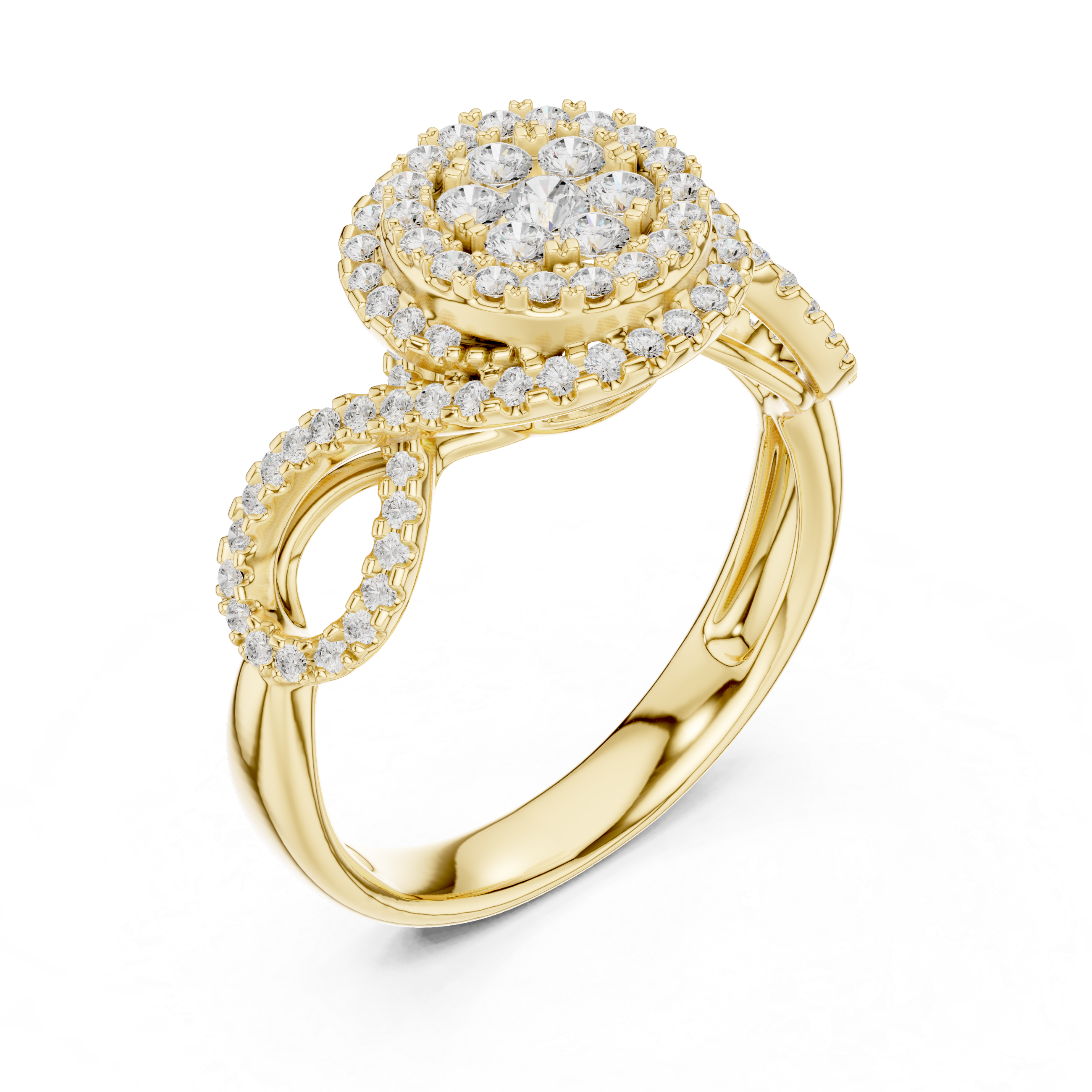 Sunrise Crest Lab Grown Diamond Ring