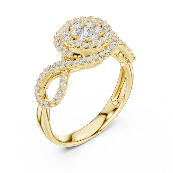Sunrise Crest Lab Grown Diamond Ring