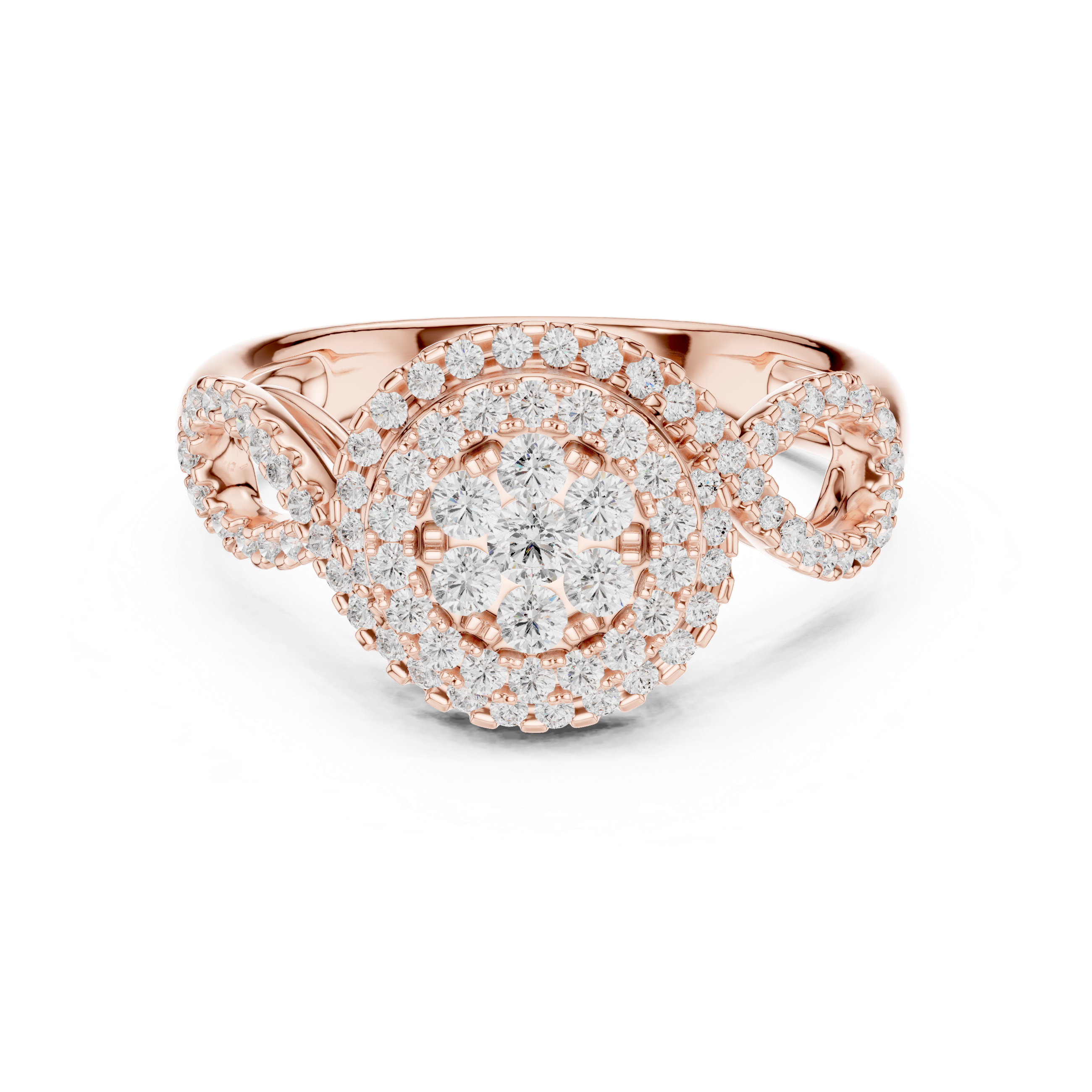 Sunrise Crest Lab Grown Diamond Ring