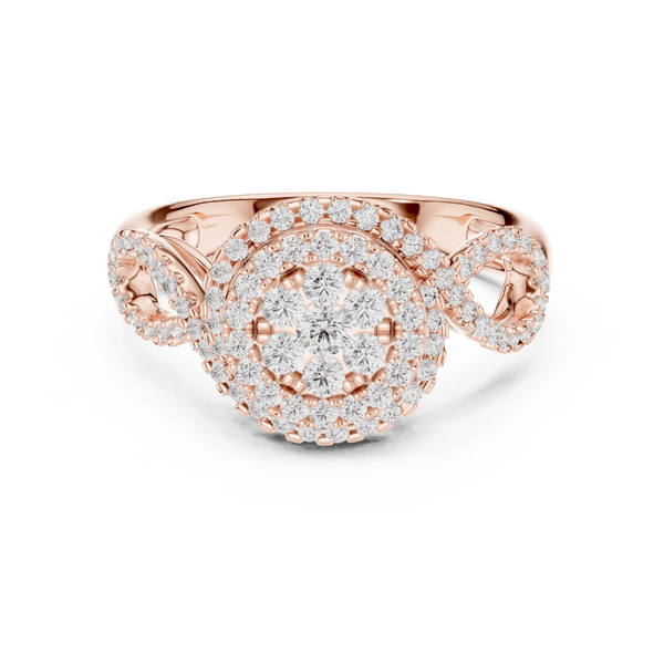 Sunrise Crest Lab Grown Diamond Ring