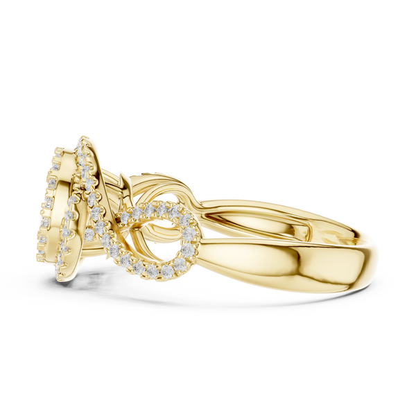 Sunrise Crest Lab Grown Diamond Ring