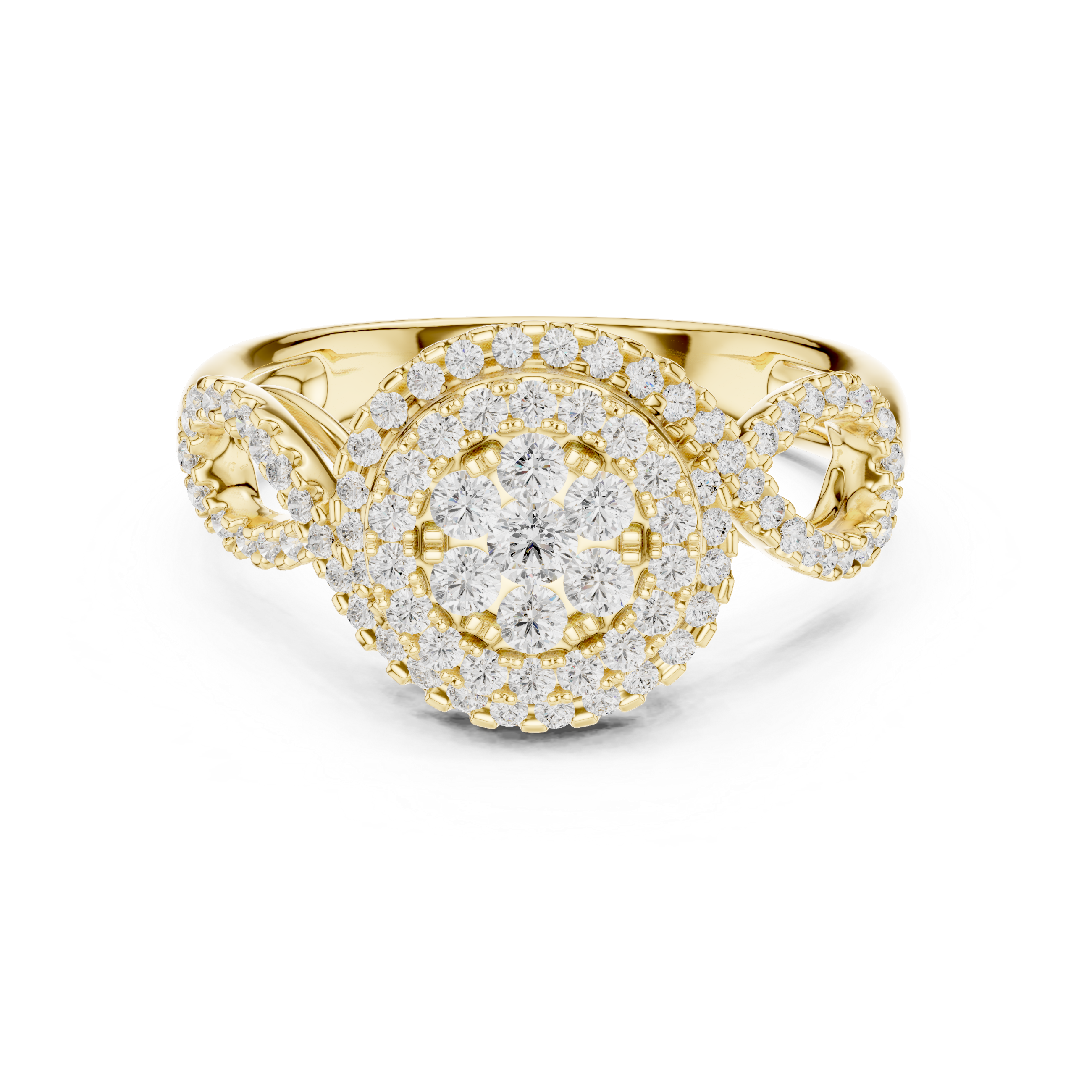 Sunrise Crest Lab Grown Diamond Ring