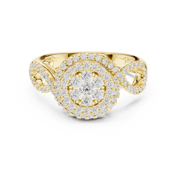 Sunrise Crest Lab Grown Diamond Ring