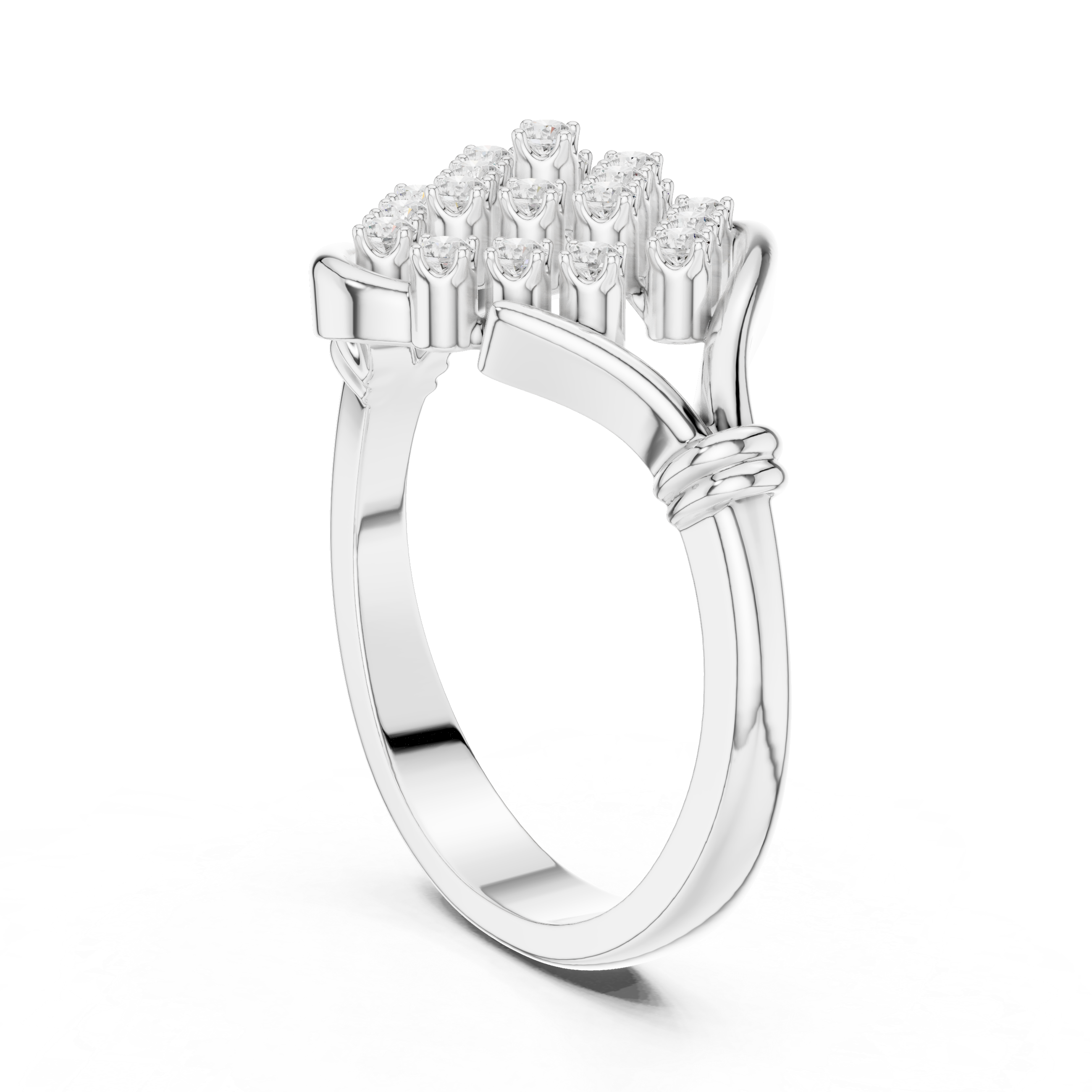 Bamboo Harmony Lab Grown Diamond Ring