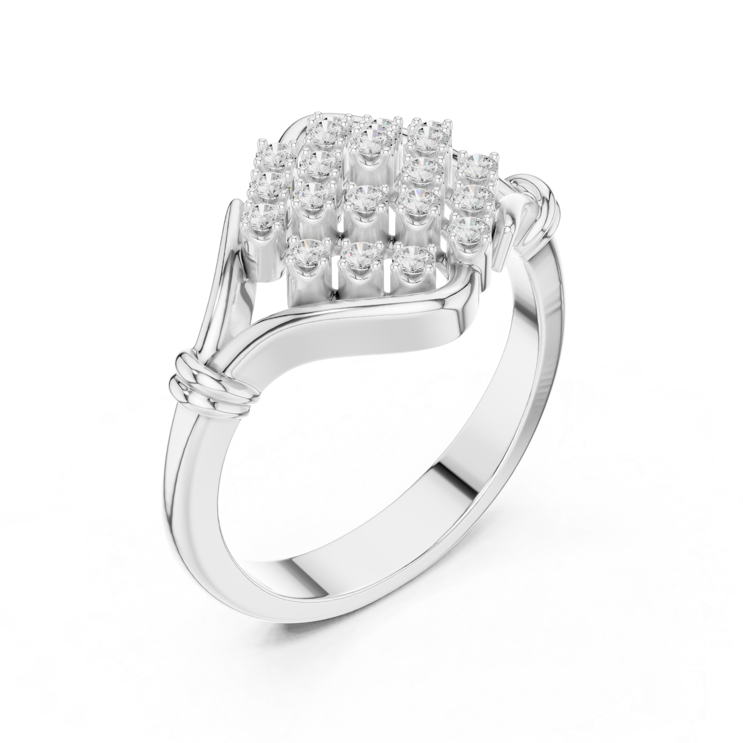 Bamboo Harmony Lab Grown Diamond Ring