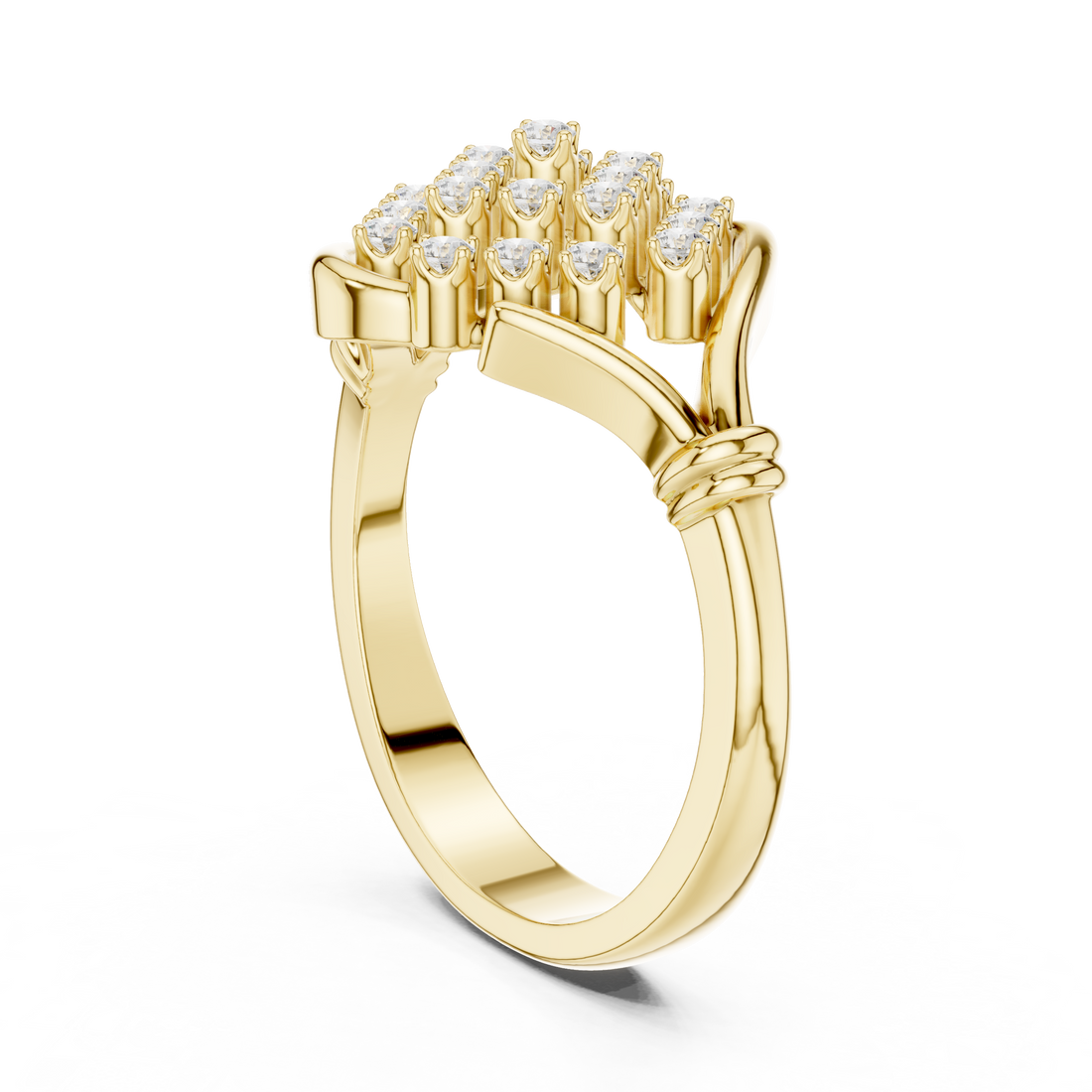Bamboo Harmony Lab Grown Diamond Ring