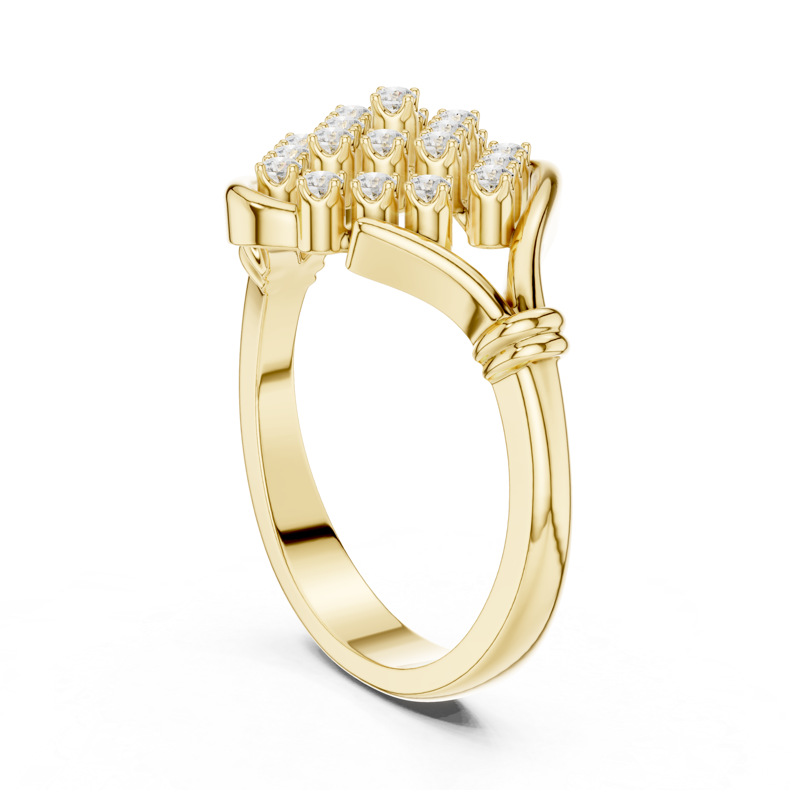 Bamboo Harmony Lab Grown Diamond Ring