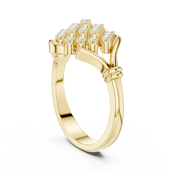 Bamboo Harmony Lab Grown Diamond Ring
