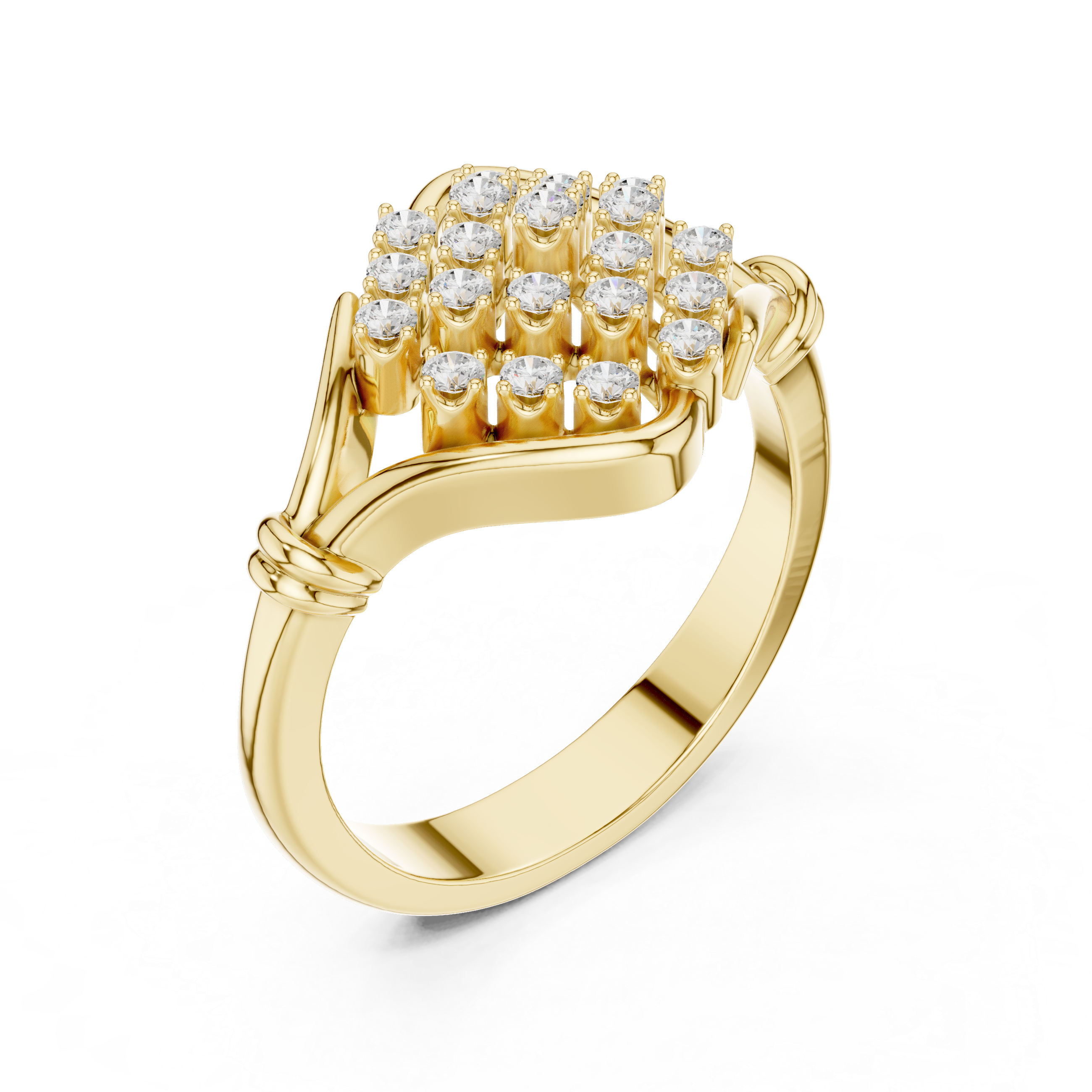 Bamboo Harmony Lab Grown Diamond Ring