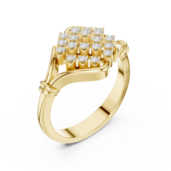 Bamboo Harmony Lab Grown Diamond Ring
