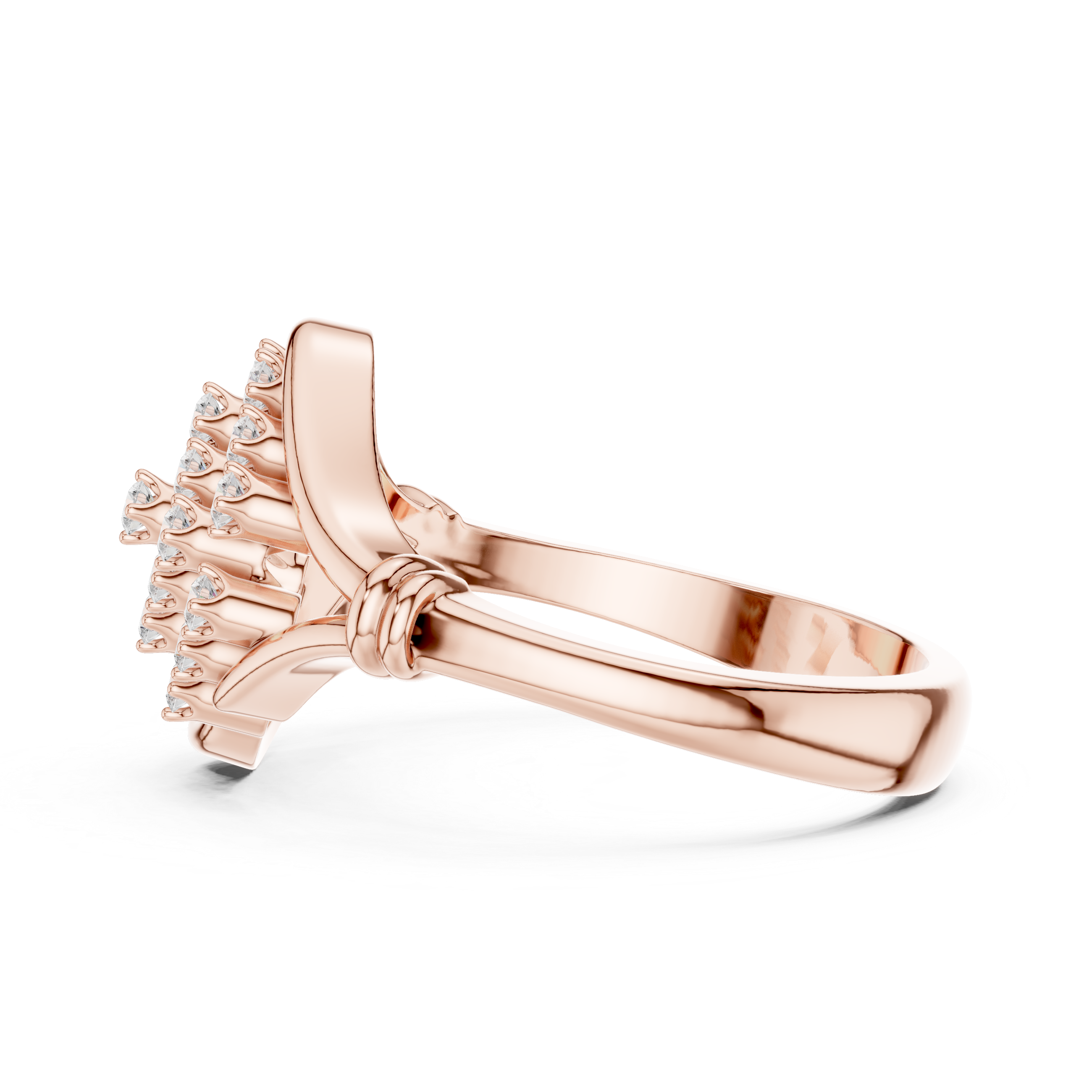 Bamboo Harmony Lab Grown Diamond Ring