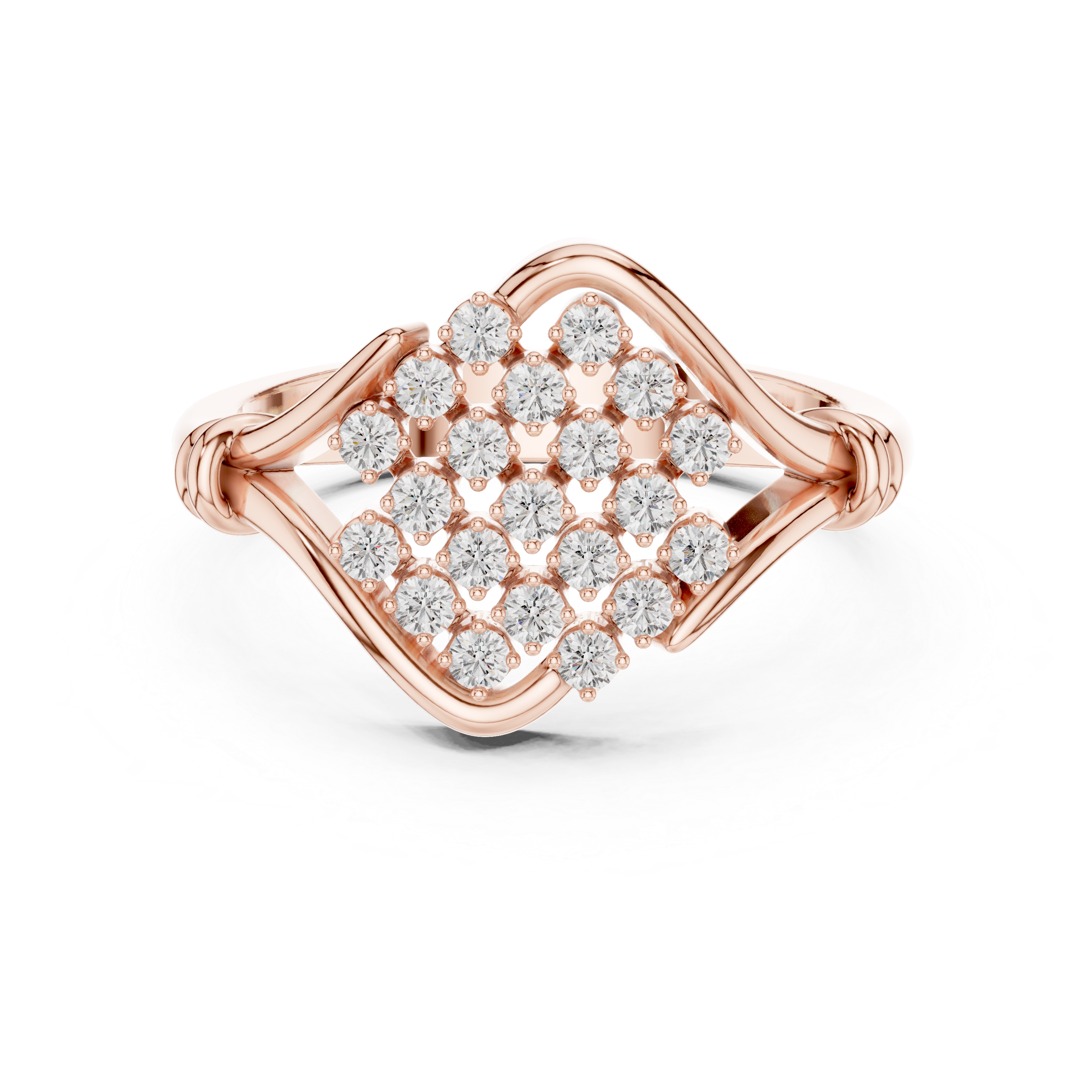 Bamboo Harmony Lab Grown Diamond Ring