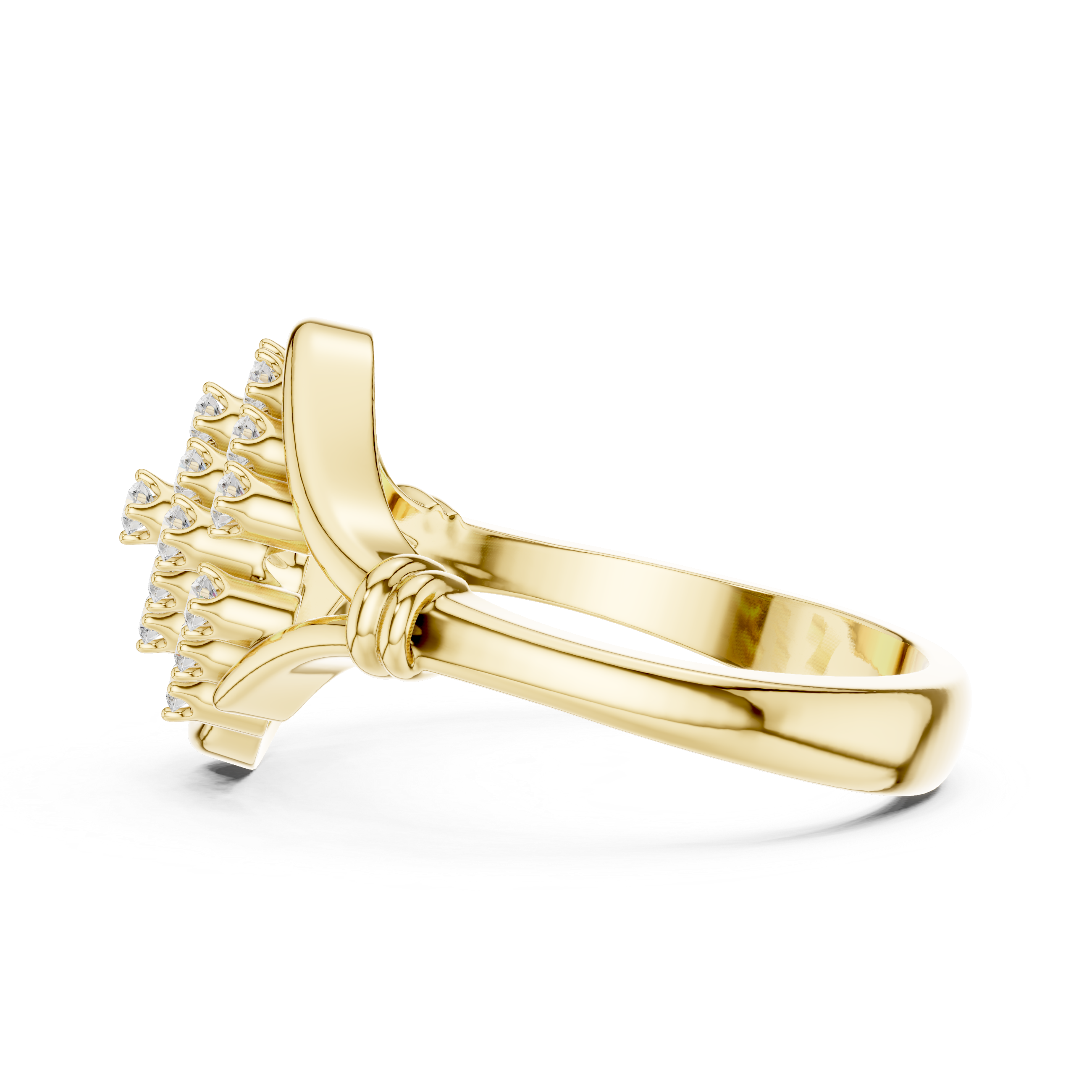 Bamboo Harmony Lab Grown Diamond Ring