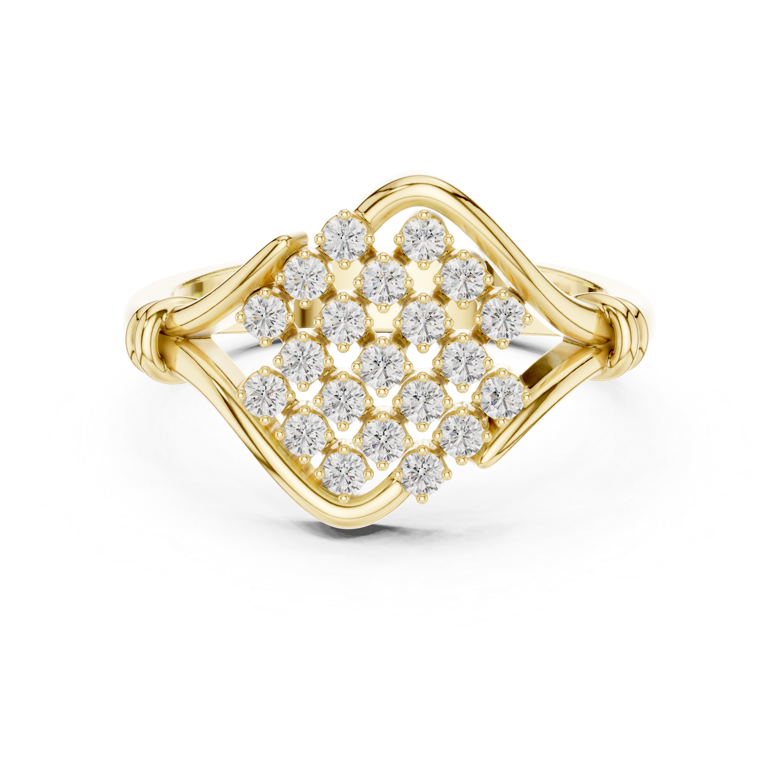 Bamboo Harmony Lab Grown Diamond Ring