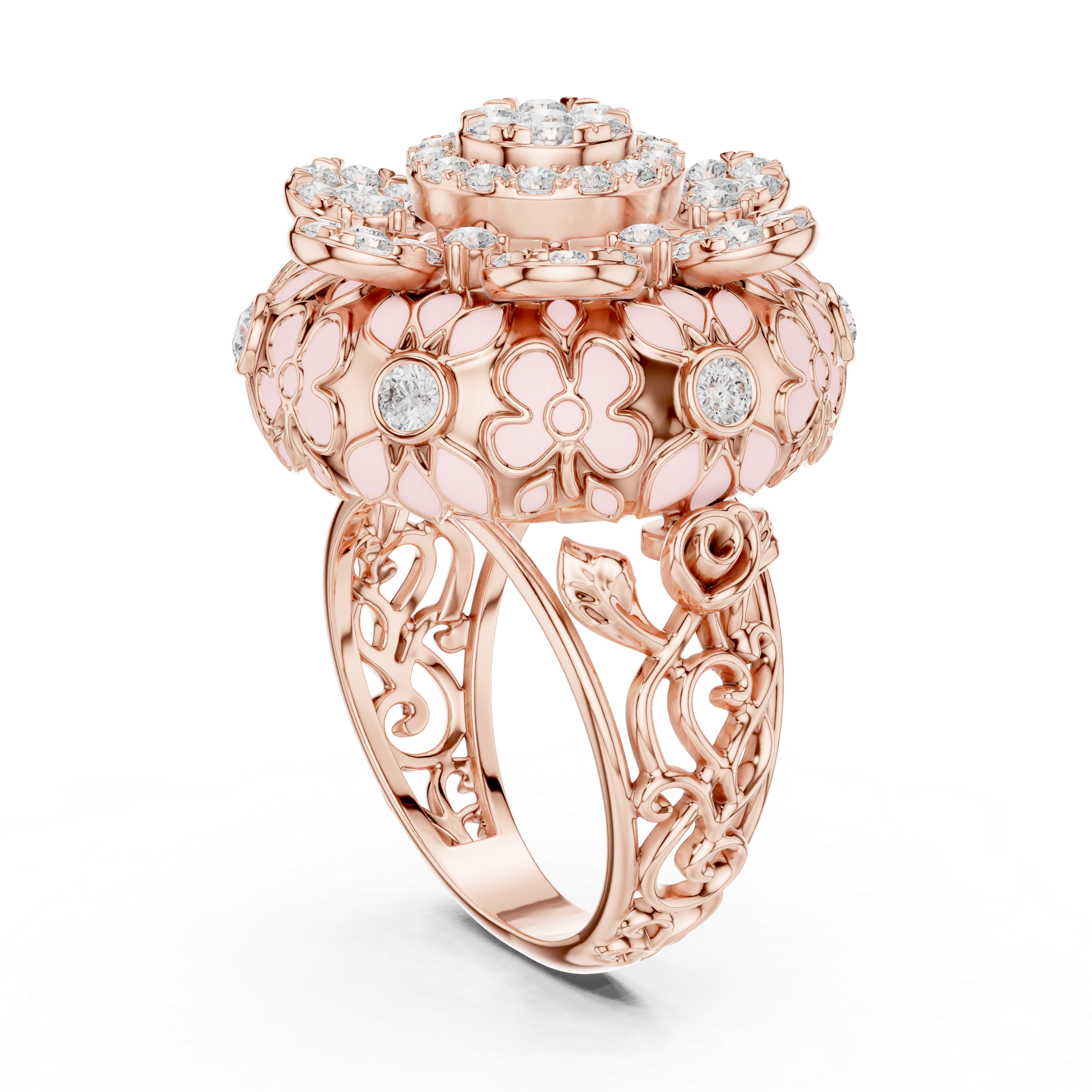 Ebony Petal Lab Grown Diamond Ring