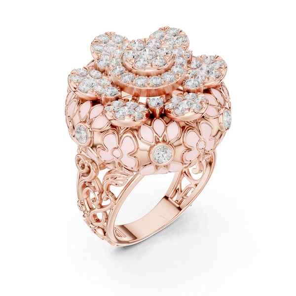 Ebony Petal Lab Grown Diamond Ring