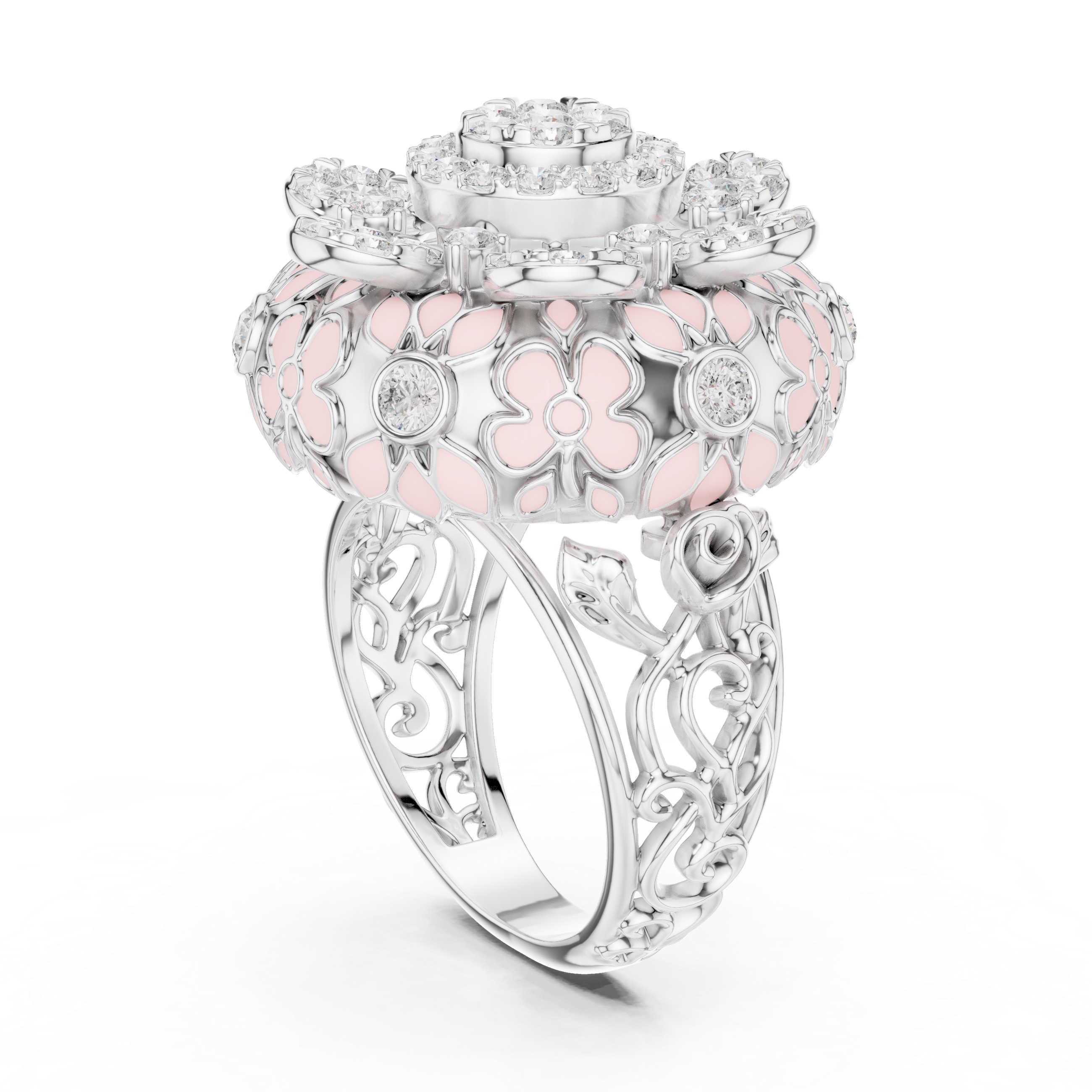 Ebony Petal Lab Grown Diamond Ring