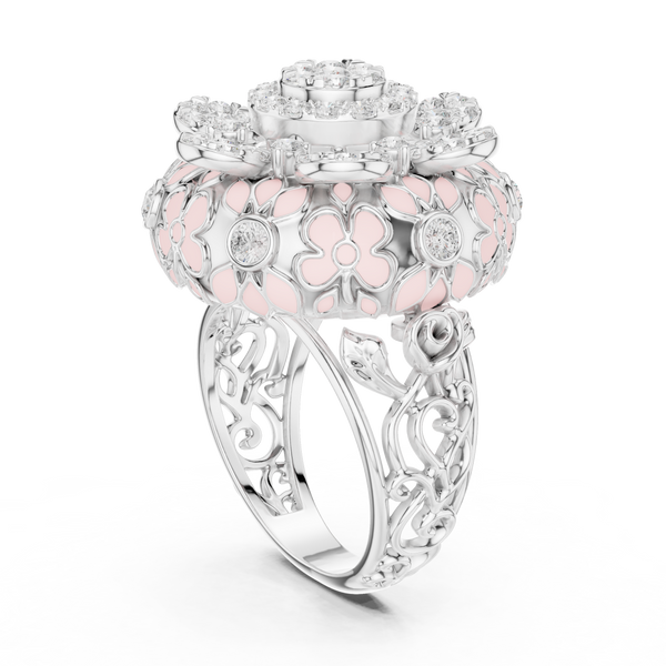 Ebony Petal Lab Grown Diamond Ring
