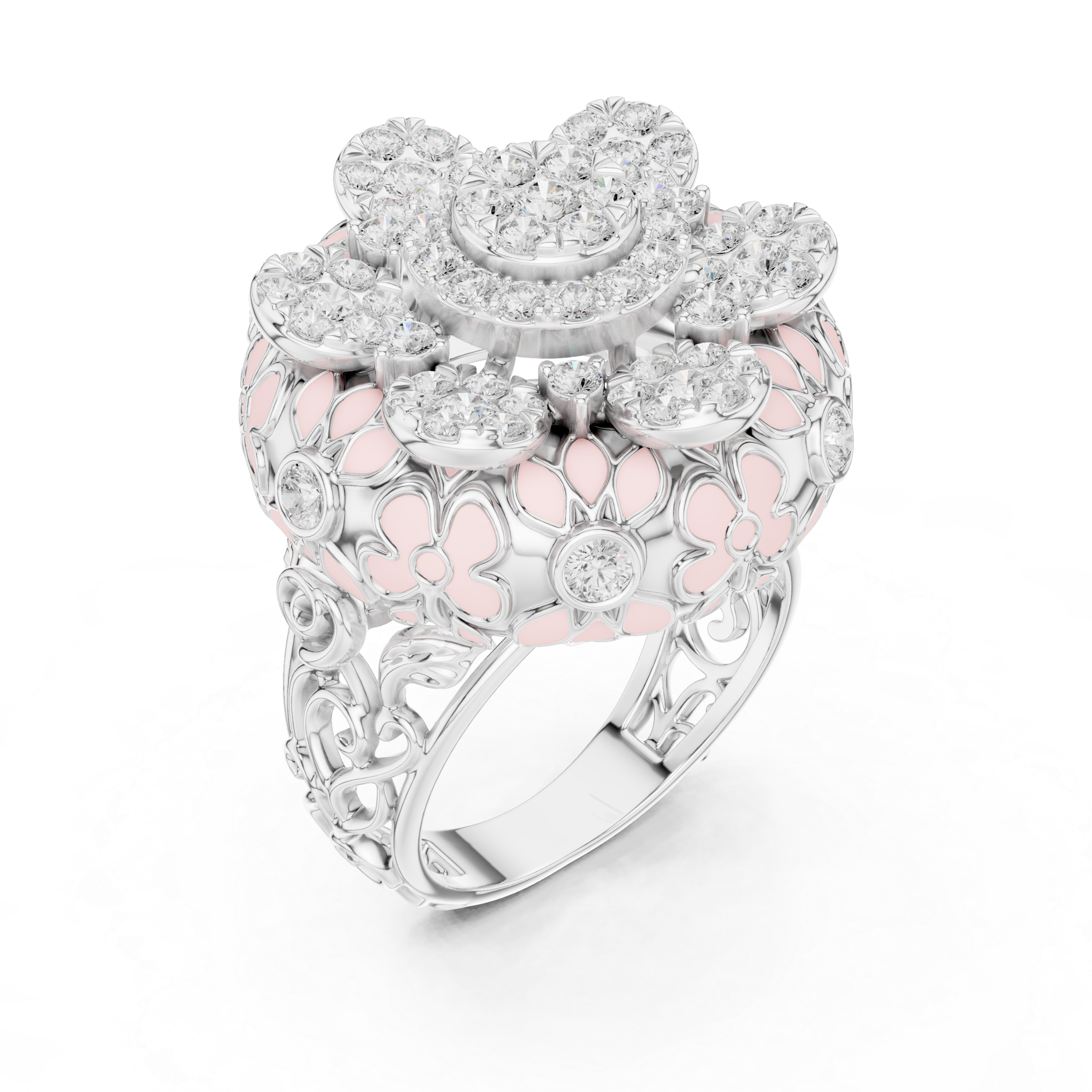 Ebony Petal Lab Grown Diamond Ring