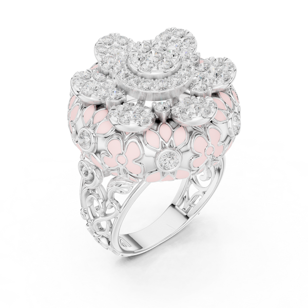 Ebony Petal Lab Grown Diamond Ring