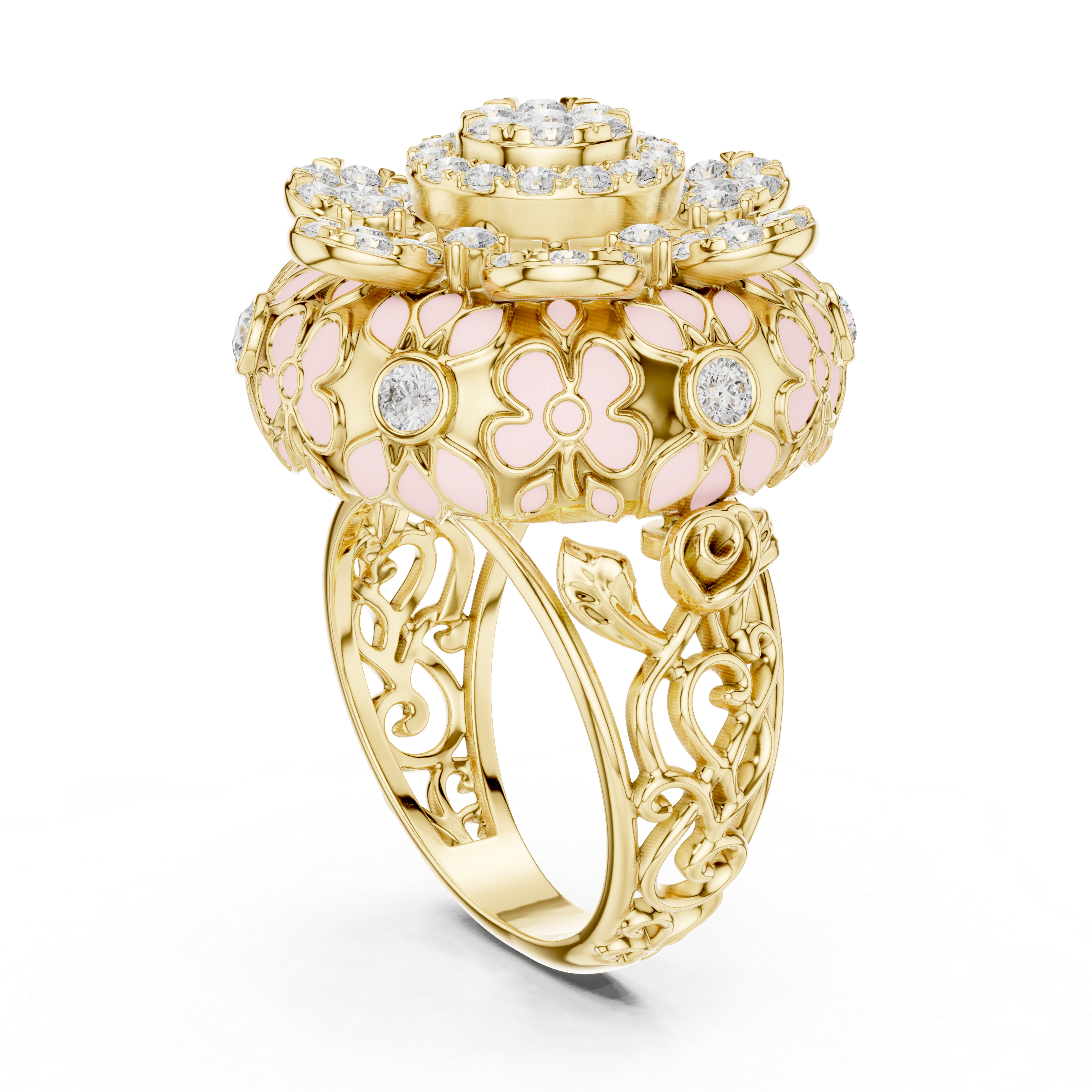 Ebony Petal Lab Grown Diamond Ring
